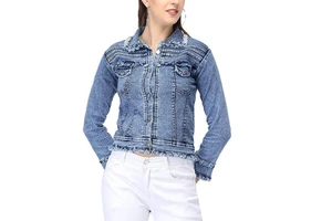 OEM Women's Denim Jacket Casual Button-Up Oversize Cotton Breathable Eco-Friendly Fall Outwear