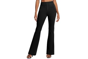 OEM High Waist Flare Leggings Hot Sale Custom Logo Fitness Pilates Yoga Pants Breathable XL Size Spring Fold Waist Yoga Pants