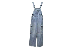 Women's Spring Casual Streetwear Denim Jumpsuit Sexy Plus Size One-piece Workwear High Elasticity Cargo Pocket Vintage