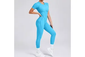 Sportswear Activewear High Quality Backless One Piece Fitness Workout Yoga Gym Sports Jumpsuit