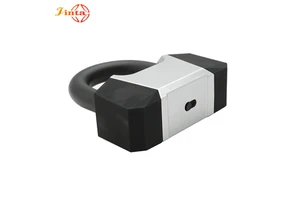 Jinta Two Tone Black Silver Protective Cover Padlock High Hardness Anti Saw Shackle Outdoor Weatherproof Anti Theft Padlock