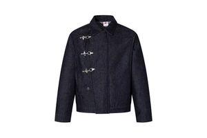 Men's Short Denim Jacket Spring Autumn Slanted Placket Airplane Button Design Sense Personalized Loose Streetwear Fashion