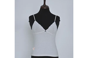 High Quality Women's Summer 100% Polyester Yoga Wear Versatile Slim-Fit Top Floral Print V-Neck Lace-Trimmed Vest