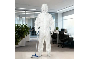 Microporous Ppe Disposable Coverall Hazmat Suits Anti-static Chemical Resistant Waterproof Disposable Protective Suit