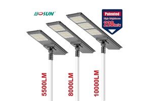 220lm/w High Brightness Aluminum Optional Installation Mode Ip65 Waterproof Long Life-span All In One Solar Power Street Lights