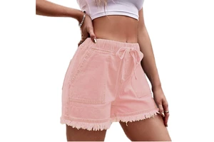Summer Denim Shorts for Women High Waisted Casual Ladies Jeans Shorts Pants With Elastic Waist