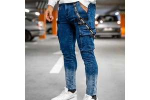 Factory Wholesale Men's Summer Fashion Plus Size Blue Jeans Slim Straight Casual Style Classic Denim Pants Quick Dry Mid Waist