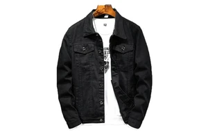Classic Blue Male Plus Size Coat Fashion Regular Mens Denim Jacket Wholesale