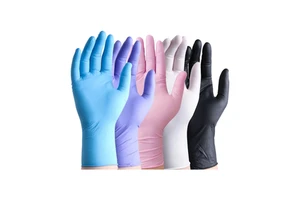 F013 Medical Disposable Nitrile Powder-Free Hand Gloves 100pcs Anti-Slip Touch Screen Puncture Resistant