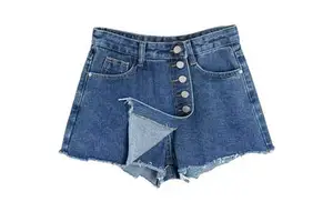 Custom women's shorts Summer Lady Casual Denim Ripped Shorts Premium Women Short Jeans Knee Length Shorts Jeans Women 2025