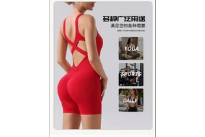 Women's Seamless Yoga Bodysuit with Butt Lifting Design Sports Jumpsuit