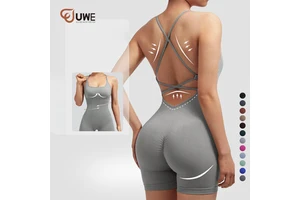 Seamless Sports Jumpsuit Backless Fitness Elastic Workout Clothes Yoga Jumpsuit