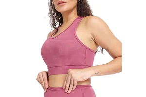 Plus Size Breathable Light Support Women's Fitness Bra Spandex/Nylon Material Comfortable Easy Wear High Quality Customizable