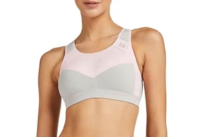 Women's High Support Plus Size Fitness Bra Sporty Cross Back Yoga Breathable Active Gym Wear Adjustable Seamless Sports Bra