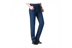 Men Plus Size Print Fashion Designer Sense lightning Crack Stone Wash Retro Micro Casual Baggy Straight Leg Black Denim Jeans