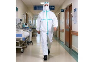 Type4/5/6 SMS Breathable Microporous Anti-Static PPE Level D Basic Protective Workwear Regular Fit Disposable Cleanroom Use