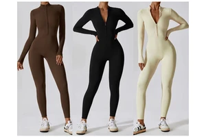 2026 Waist Yoga Jumpsuit Outdoor Soft Stretchy Logo Custom Hot Sell Warm Running Fitness Bodysuit & Clothes
