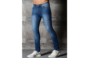 Hot Sale Slim Fit Stretch Denim Jeans Men Vintage Straight Washed Mid Waist Autumn Fashion Casual Streetwear Style