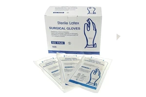 Packaged In Pairs Disposable Medical-Grade Sterile Surgical Latex Gloves Natural Latex Safety Gloves
