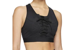 Women Adjustable Strap Breathable Sports Bra High Support Comfortable Gym Workout Top with Front Logo for Training Running Yoga