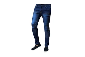 Factory Wholesale and High Quality Plus Size Stretch Dark Blue Men Jeans