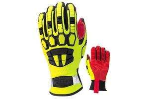 High Impact Polyester Safety Gloves Anti-Slip Grip Cut Resistant Shock Absorbing Anti-Vibration Latex-Free EN388 13ga Safety