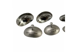 Ironcure industries Corneal Eye Shield Protectors Stainless Steel Manual Surgical Kit Set 6 Pairs (Small/Large/X-Large) CE