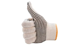 China Wholesale 7G 10G PVC Dots Work Gloves Men Cotton Knitted One Side Dotted Wear Resistant Safety Work Gloves