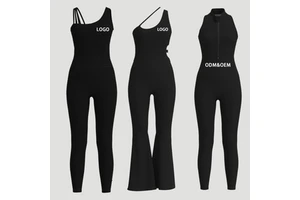 Women's Gym Jumpsuit Zip up Sports Bodysuits&jumpsuits Gym Wear Activewear Yoga Jumpsuits One Piece Workout Romper