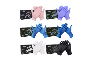 4mil Nitrile Gloves Tattoo Beauty Salon Manicure Hair Nail Art Cleaning Finger Textured Nitrile Disposable Nitrile Gloves
