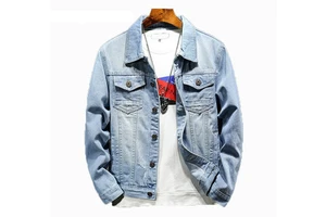 New Wholesale Fasion Men's Denim Jeans Jacket for Autumn