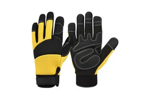 Wemeet Anti-Impact Cut Resistant Work Gloves Spandex Synthetic Leather Heavy Duty Slip Resistant Industrial Protective Safety