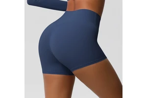 Wholesale Breathable Yoga Recyclable Sportwear Custom Fitness High Waist Butter Soft Gym Workout Shorts For Women