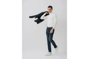Hot Sale Men's Straight Jeans 100% Cotton Denim Pants High Quality Breathable Classic Fit Men Denim Trousers
