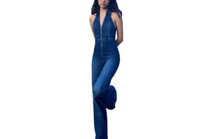 Women's Skinny Fit 2-Piece Denim Suit Soft Stretch 100% Cotton Quick Dry & Breathable Casual Spring/Summer Wear