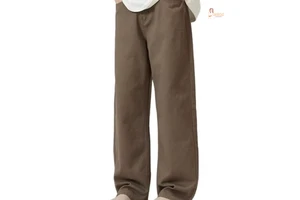 New Style Men's Cotton Spandex Denim Jeans Pants Laser Dark Stonewashed Mid Waist Casual Trousers Zipper Fly Wide Leg Draping