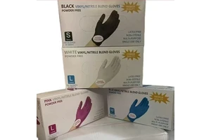 100-Piece Disposable Nitrile Gloves Black Blue Boxes Safety Work Gloves Beauty Salon Food Service Kitchen Protective Powder Free