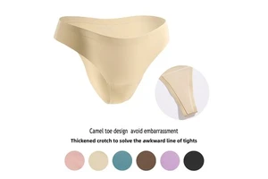 Sports Thong Women's Yoga Underwear Thick Crotch Seamless Polyester Anti-Camel Toe Seamless No Camel Line Yoga Panties For Women