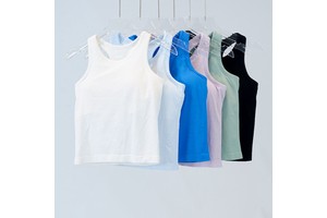 Women's Yoga Tank Top High-Elastic Knit Ribbed Outerwear Summer Wear Nylon Slim Fit Comfortable with Built-in Bra Pads