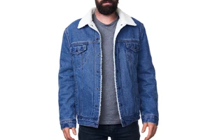 Men's Slim Fit Casual Denim Jacket Button-Up Winter 100% Cotton Windproof Breathable Fashion