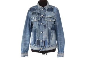 2026 Customizable Women's Blue Denim Jacket Stylish Long Sleeve with Big Pockets Varsity and blazer Women Coat Jacket for Women