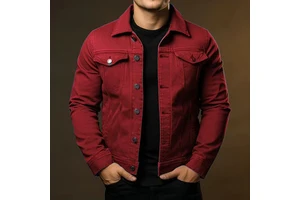 RNSHANGER Men's Fashion Casual Denim Jackets Spring Solid Turn Down Collar Streetwear Jean Outwear Male Daily Denim Jacket