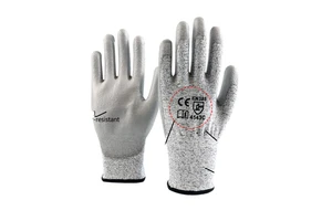 EN388 4543 Hand Safety Construction Gloves PU Coated Anti-Cut Anti-Slip Work Glove Level 5 Cut Resistance Working Glove