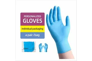 Blue Disposable Powder Free Industrial Safety Work Protection Hand Food Cleaning Nitrile Gloves