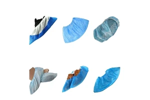 OEM Factory Anti-Slip Dustproof Disposable Safety Shoe Covers Nonwoven PP Plastic PE CPE in White Pink Black Blue Colors