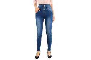 New Style Women's Jeans Pants Made in Polyester Cotton Women High Waisted Slim Fit Denim Jean for Woman Custom Color All Size