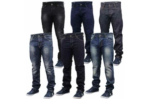 Famous Brand Men's High Quality Denim Trousers All Sizes Casual Style Soft Elastic Regular Fit Comfortable Dark Wash Lightweight