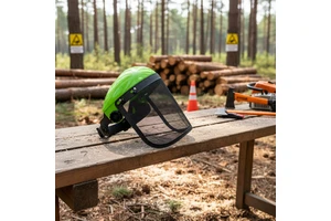 Durable Steel Mesh Protective Face Shield Economic Full Face Forest Safety Face Shield with Mesh Visor