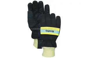Factory Sale [On Sales] 3D Fire Fighting Glove with Reflective Strap/EN 659 Standard [Invenotory Product] - 7886 Safety Glove