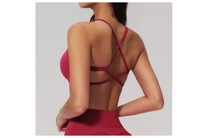 Wholesale High Support Gym Fitness tank Tops Cross Straps Backless Design Sports Bras
